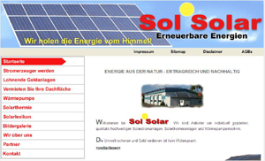 Solaranlagen Sol-Solar - HTML, CSS